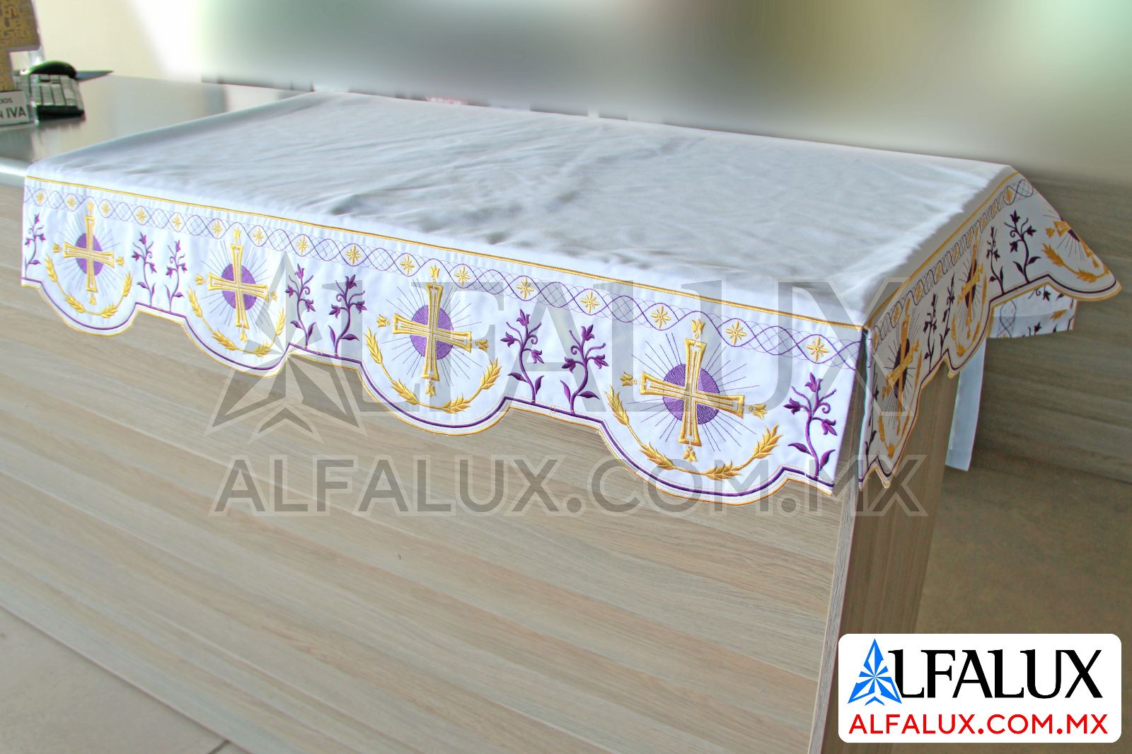 MANTEL Jardin Radiante Blanco Morado a (2)